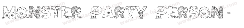 MONSTER PARTY PERSON字体转换